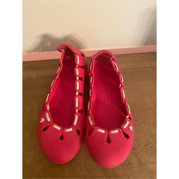 Crocs size 7 Pink Springi Ballet Flats womens shoes - Picture 3 of 7